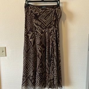 Lauren Ralph Lauren Midi Wrap Skirt- Size 8